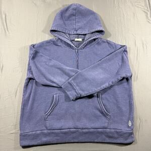 Free People FP Movement Hoodie Women Medium Washed Purple Fleece Lined